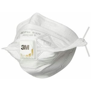 Anti-aerosol filter half mask (respirator) with exhalation valve 3M VFLEX (ViFleks) 9162V FFP2 NR D