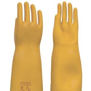 Rubber dielectric gloves